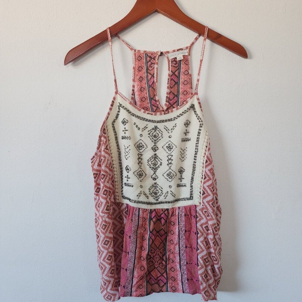 Coco Jaimeson Medium Beaded Geometric Tank Top